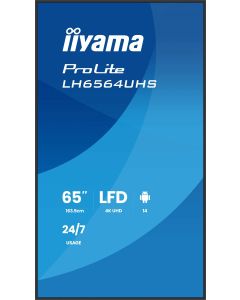 iiyama LH6564UHS-B1AG 65" 4K UHD Professional Display &ndash; 24/7 Digital Signage