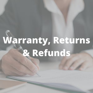 warranty, refunds, returns